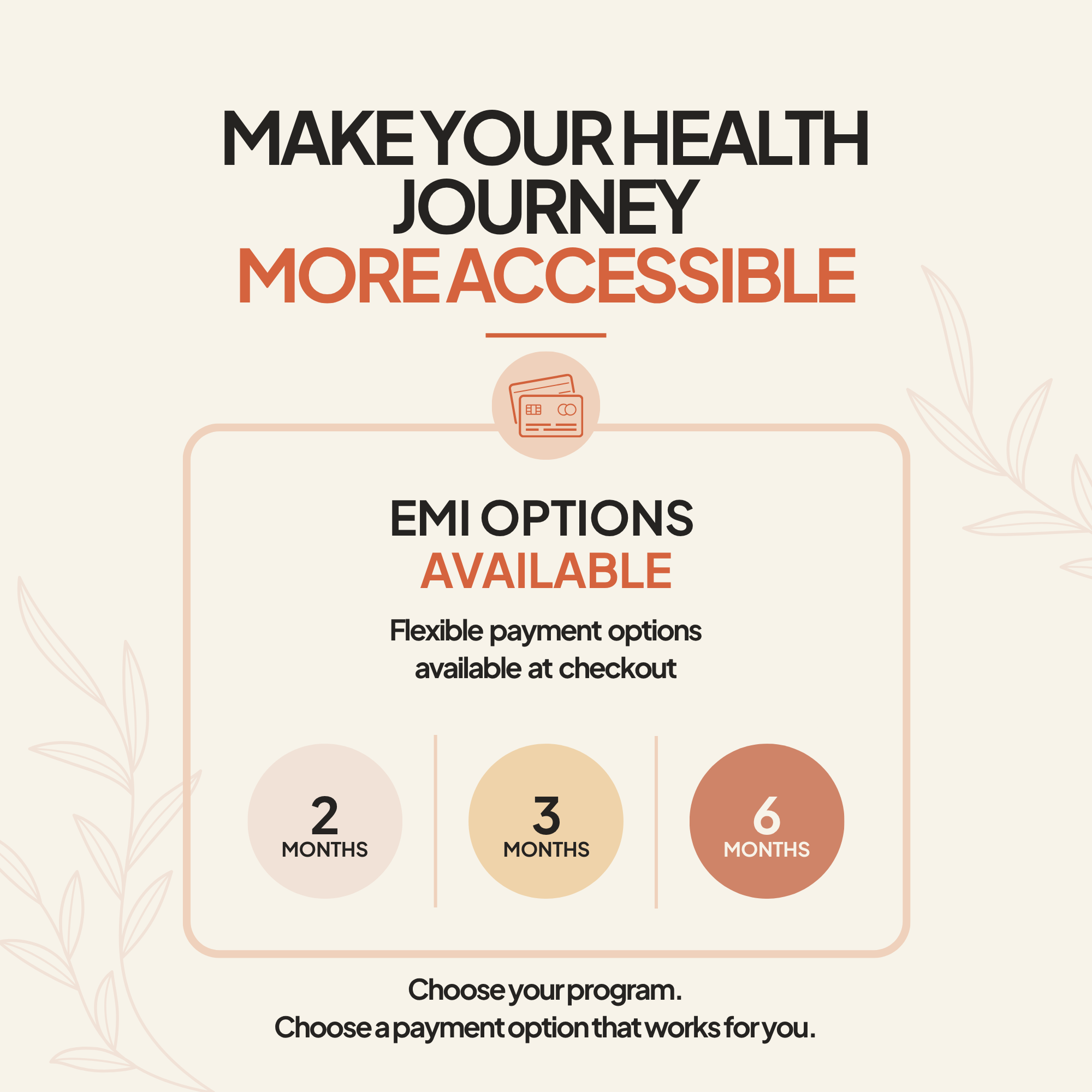 EMI options available at checkout